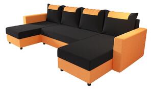 Rozkladacia sedačka do U SANVI - oranžová / čierna