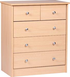 Dizajnová drevená komoda PRUE 60 x 70 x 35 cm buk s 5