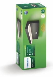 Philips 16484/93/P3 - LED Vonkajšie svietidlo so senzorom BUSTAN 2xLED/4,5W IP44