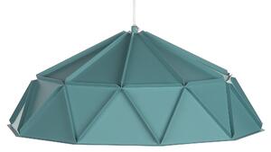 Závesná lampa modrá kov geometrický tvar na 1 žiarovku osvetlenie moderný industriálny štýl kuchyňa jedáleň obývačka