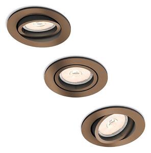 Philips 50393/05/PN - SADA 3x Podhľadové svietidlo DONEGAL 1xGU10/5,5W/230V