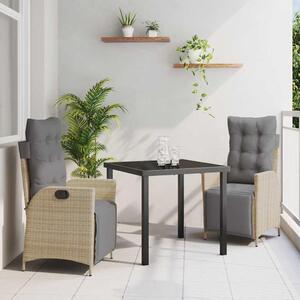 Maison Exclusive – Záhradná jedálenská súprava, 3 kusy, béžová, umelý ratan