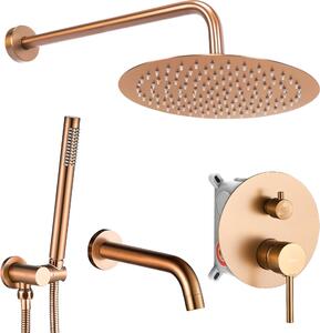 Podomietkovy sprchový set Rea LUNGO brushed copper + box