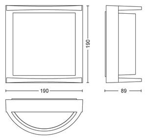 Philips 17391/93/P0 - LED Vonkajšie nástenné svietidlo SAMONDRA LED/12W IP44