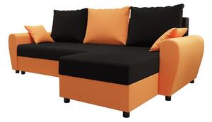 Elegantná sedacia súprava FLORIANA - čierna / oranžová
