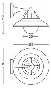 Philips 17381/30/PN - Vonkajšie nástenné svietidlo COMORANT 1xE27/42W/230V IP44