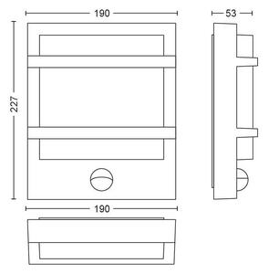 Philips 17395/93/P0 - LED Vonkajšie nástenné svietidlo PETRONIA LED/12W IP44