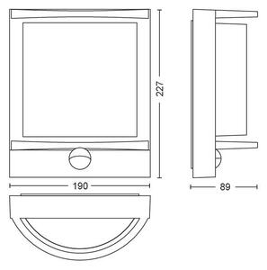 Philips 17392/93/P0 - LED Vonkajšie nástenné svietidlo SAMONDRA LED/12W IP44