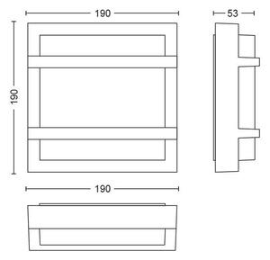 Philips 17394/93/P0 - LED Vonkajšie nástenné svietidlo PETRONIA LED/12W IP44