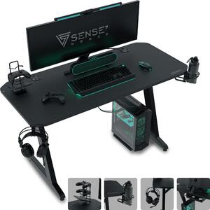 SENSE7 Nomad Classic herný stôl, písací stôl 100 x 50 cm, podložka pod myš XXL, počítačový stôl, stôl pre PC, herný stôl, malý písací stôl, zariadenie detskej izby
