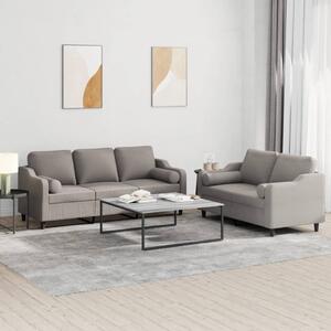 Maison Exclusive – 2-dielna sedacia súprava s vankúšmi, látka v odtieni taupe