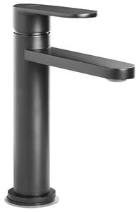 Kúpeľňová umývadlová batéria čierna mosadz 18 cm matný povrch jednopáková doplnky moderný štýl kúpeľňa