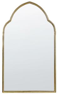 Nástenné zrkadlo zlatý kovový rám 58 x 104 cm dekoratívne ručne vyrobené glamour dizajn obývacia izba