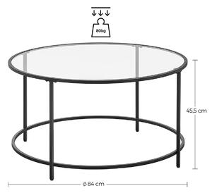VASAGLE Konferenčný stolík - čierna - 84x45,5 cm