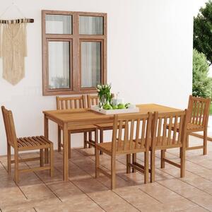 Maison Exclusive - 7-dielna záhradná jedálenská súprava 180x90 cm masívne teakové drevo