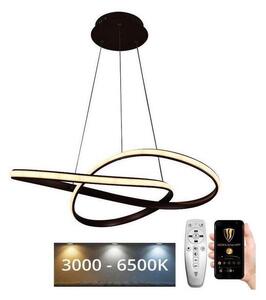 Brilagi - LED Stmievateľný luster na lanku COSMOWAVE LED/70W/230V 3000-6500K hnedá + DO