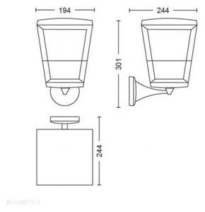 Philips 17439/30/P7-LED RGBW Vonkajšie svietidlo Hue ECONIC LED/15W/230V IP44