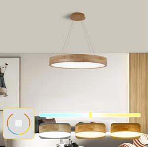 Brilagi - LED závesný luster na lankách FALCON WOOD LED/40W/230V 3000/4000/6000K 60 cm drevo