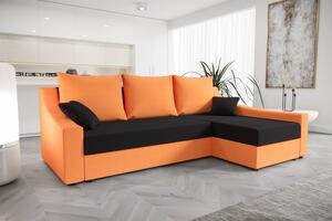 Pohodlná sedačka OMNIA - oranžová / čierna