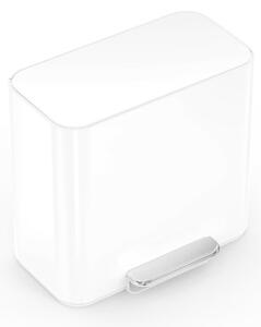 Simplehuman pedálový odpadkový kôš na triedený odpad DUAL MINI 15 L biela oceľ CW2122