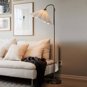 PR Home Stojacia lampa Frenja, biela/chróm, Ø 45 cm
