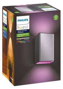 Philips 17464/47/P7 - LED RGB Vonkajšie svietidlo Hue RESONATE 2xLED/8W/230V IP44