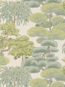 A.S. Création | Vliesová tapeta na stenu Cuba 2 79161-3 | 0,53 x 10,05 m | zelená, vining ivy, krémová