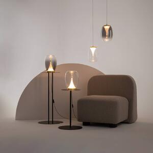 Maytoni LED závesné svetlo Splash, dymovo sivá, Ø 20 cm, sklo