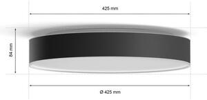 Philips - LED Stmievateľné stropné svietidlo Hue ENRAVE L LED/33,5W/230V čierna+ diaľkový ovládač