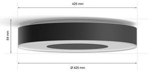 Philips-LED RGB Stmievateľné stropné svietidlo Hue LED/52,5W/230V pr. 425 mm čierna