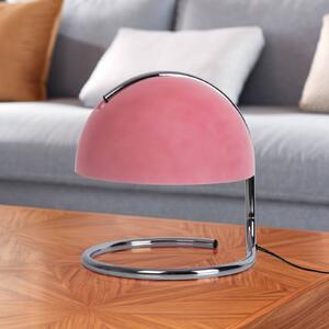 Stolná lampa Burano, ružová, výška 25 cm, sklo/kov, E27