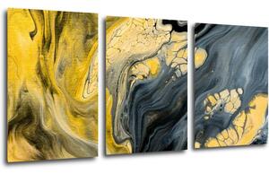 Impresi Obraz Abstraktný žlto sivý - 120 x 60 cm (3 dielný)