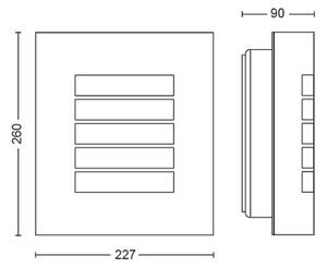 Philips 1747047PN - Vonkajšie nástenné svietidlo 1xE27/60W/230V IP44 matný chróm
