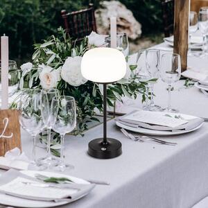LED dobíjacia stolová lampa Pina čierna 27,8 cm kov/sklo Touch