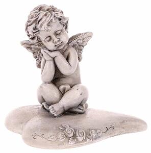 Anjel na srdci polyresin 9cm