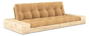 Menčestrová rozkladacia pohovka vo svetlohnedo-horčicovej farbe 244 cm Base – Karup Design