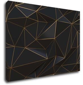 Impresi Obraz Abstraktné zlaté trojuholníky - 70 x 50 cm