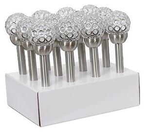 Solárna lampa GLOBA strieborná