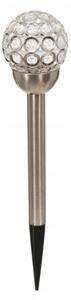 Solárna lampa GLOBA strieborná