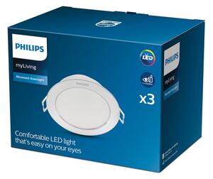 Philips - SADA 3x LED Podhľadové svietidlo DIAMOND 1xLED/3,5W/230V 2700K
