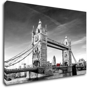 Impresi Obraz Tower Bridge čiernobielý - 30 x 20 cm