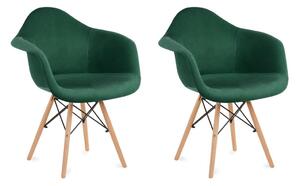 Konsimo Sp. z o.o. Sp. k. SADA 2x Jedálenská stolička NEREA 80x60,5 cm zelená/buk KO0112 + záruka 3 roky zadarmo