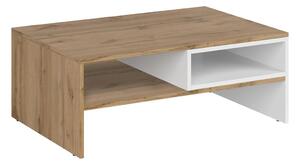 Konsimo Sp. z o.o. Sp. k. Konferenčný stolík DAMINO 35,5x90 cm dub wotan/biela KO0102 + záruka 3 roky zadarmo