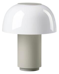 Sivá hliníková LED stmievateľná stolová lampa (výška 22 cm) Harvest – Zone