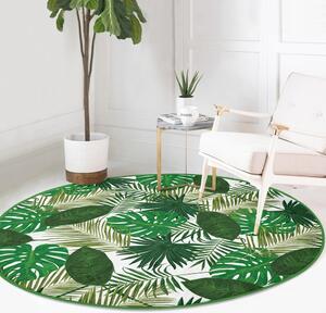 Zelený prateľný okrúhly koberec vhodný pre robotické vysávače ø 120 cm Comfort – Mila Home