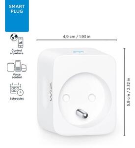 WiZ - Inteligentná zásuvka E 2300W Wi-Fi