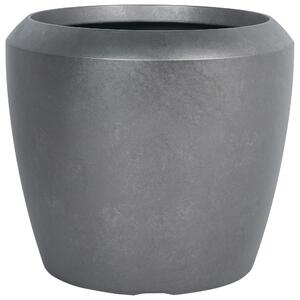Kvetináč sivý polyresin 56 x 51 cm okrúhly tvar moderný štýl interiér exteriér záhrada