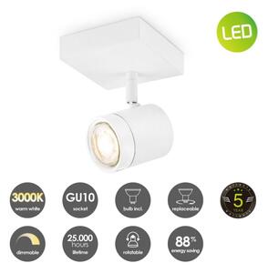 LED Stmievateľné bodové svietidlo MANU 1xGU10/5,8W/230V biela