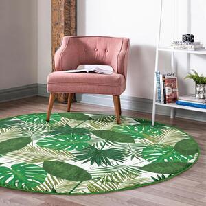 Zelený prateľný okrúhly koberec vhodný pre robotické vysávače ø 120 cm Comfort – Mila Home