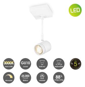 LED Stmievateľné bodové svietidlo MANU 1xGU10/5,8W/230V biela